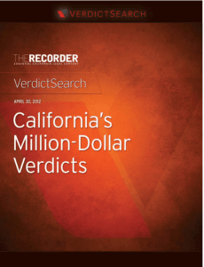 Recorder Top Million Dollar Verdicts