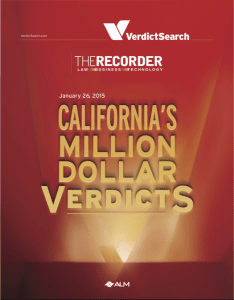 2015 California's Million Dollar Verdicts