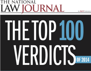 National Law Journal Top 100 Verdicts of 2014